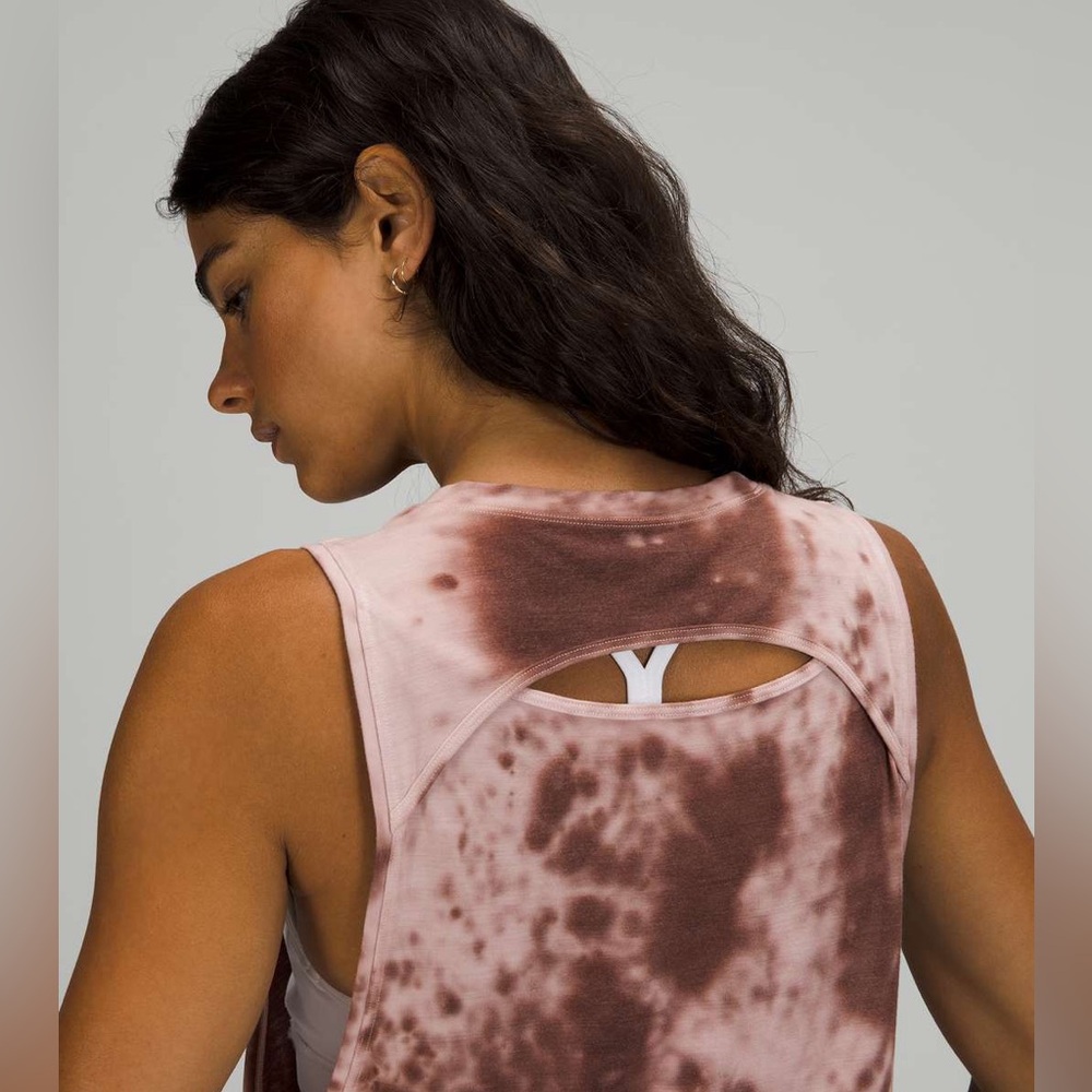 Lululemon Cut Out Tank Tye Die Brown Size 8